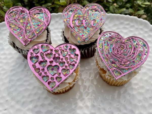 Heart Cupcake Toppers - Image 2